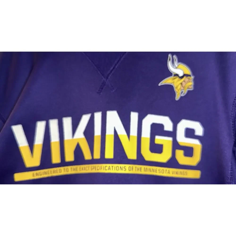 Nike Minnesota Vikings Hoodie Youth Medium NFL Pullover Purple Sweatshirt‎